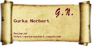 Gurka Norbert névjegykártya